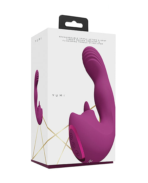 Shots Yumi Triple Action G-Spot Vibrator &amp; Stimulator - Pink