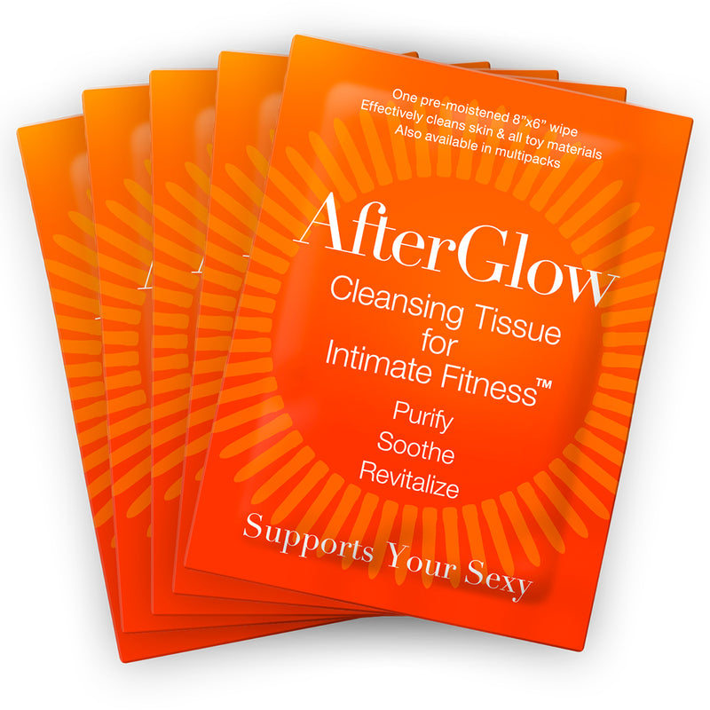 Afterglow Cleansing Tissues for Intimate Fitness - Singles 50/bag