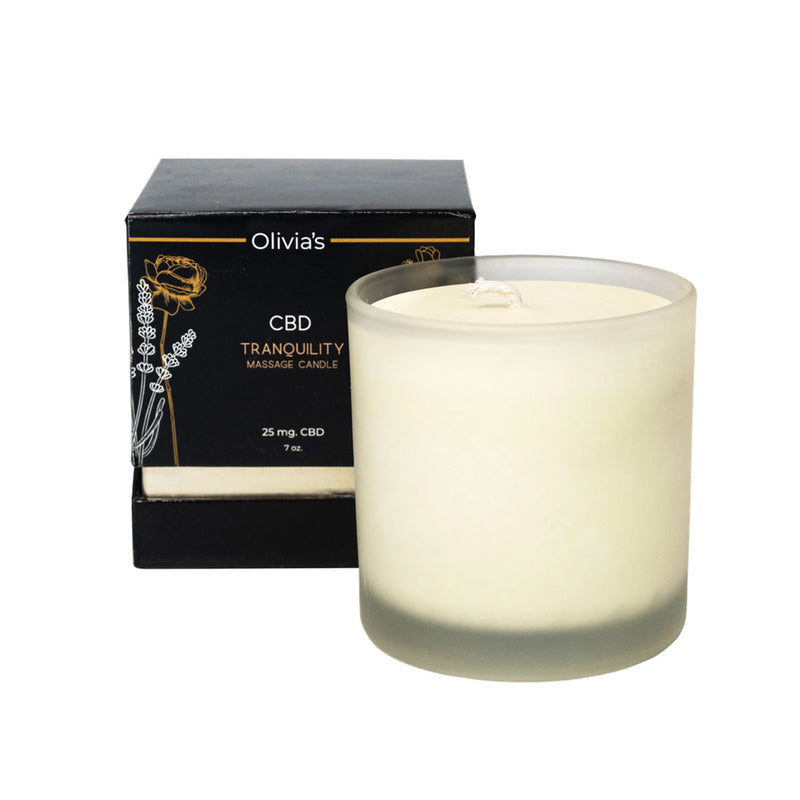 Olivia's Boudoir CBD Tranquility Massage Candle 25mg  7oz