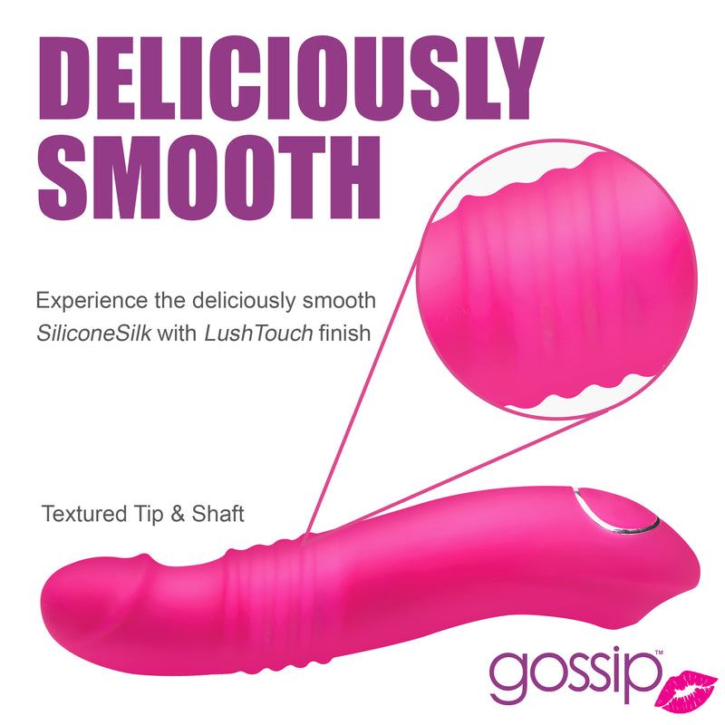 Blaster 7X Thrusting Silicone Vibrator - Pink