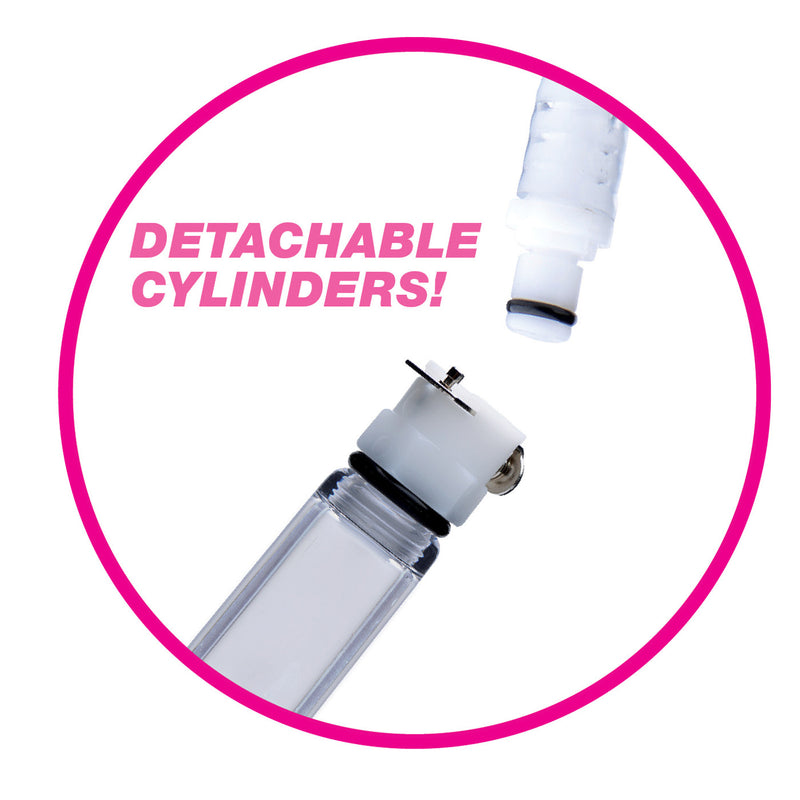 Nipple Pumping System with Dual Detachable Acrylic Cylinders