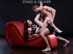 Kinky Couch Sex Chaise Lounge with Love Pillows - Red