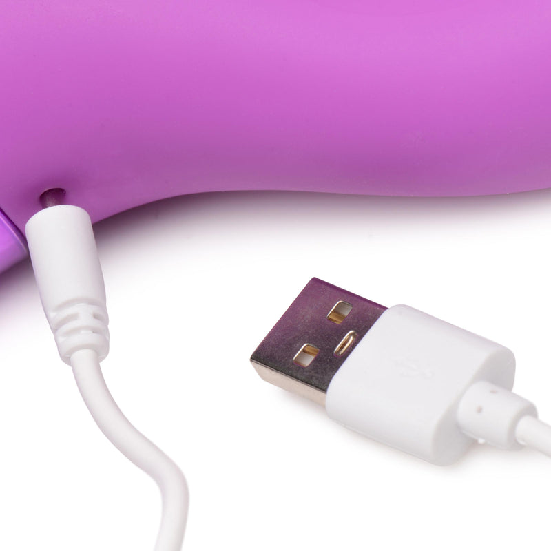 10X Triple Rabbit Silicone Vibrator - Purple