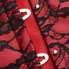 Scarlet Seduction Lace-up Corset and Thong - Large
