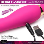 Ultra G-Stroke Come Hither Vibrating Silicone Wand